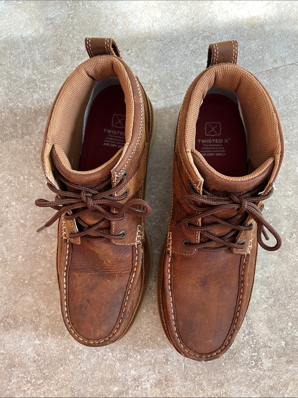 Twisted Men's Chestnut Brown Leather Work Boots